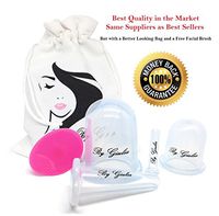 By Giulia Cup Therapy Set Anti Cellulite Anti-Aging, Silicone Facial Body Massage Suction Cups for Wrinkles Reduction Chinese Acupuncture Myofascial with Facial Cupping Set