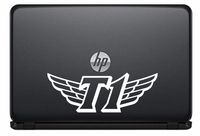 SKT T1 LOL Logo Vinyl Decal Sticker for Computer Macbook Laptop Ipad Electronics Home Window Custom Walls Cars Trucks Motorcycle Automobile and More (WHITE)