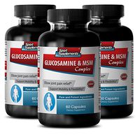 antiaging - GLUCOSAMINE & MSM 3200MG - glucosomine - 3 Bottle (180 Capsules)