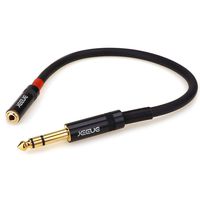 JEEUE 1/4" to 3.5mm Headphones Cable Adapter, 6.35mm (1/4 Inch) Male to 3.5mm (1/8 Inch) Female TRS Stereo Headphone Audio Cable for iPod, Laptop, Home Theater Devices, Amplifiers (1FT)