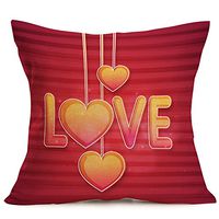 pan hui Happy Valentine's Day Decorative Pillow Covers Love Heart Series Square Cushion Cases for Sofa Bedroom