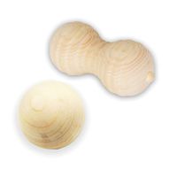 Hinoki Cypress Peanut Muscle Massage Ball Exercise Therapy Roller Set of 2