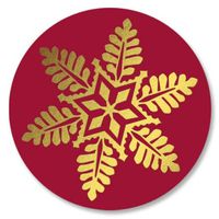 Snowflake Wreath Envelope Seals - Set of 72