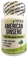 TUFF BEAR American Wisconsin Ginseng Capsules, 500mg 60 Capsules