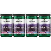 Swanson Mellow Magnesium Drink Combat Stress Support Mood Bone Muscle Nervous System Health Supplement Vegan Non-GMO Sugar Free Magnesium Carbonate 330 mg Powder Raspberry Lemonade