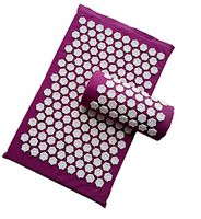 DNDN Acupressure Mat and Pillow Set, Lotus Acupuncture Style Massage Mat & Pillow, Acupuncture Pad for Neck Pain Relief - Reflexology (Purple)