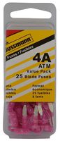 4 Amp Pink Mini/ATM Fuses - (pack of 25)