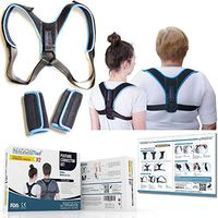 Posture Corrector for Women, Men, Kids | 3 pcs Posture Brace Set with Attachable Soft Pads | Adjustable Back Brace Posture Corrector | Discreet Under Clothing Back Posture Corrector