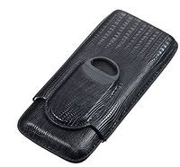 Visol Products Granada 3-Finger Cigar Case with Cigar Cutter, Black