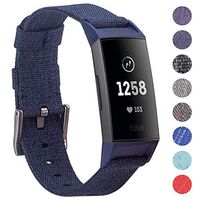 EZCO Bands Compatible with Fitbit Charge 3, Woven Fabric Breathable Watch Strap Quick Release Replacement Wristband Accessories Man Woven Compatible with Charge 3 Fitness Smart Watch