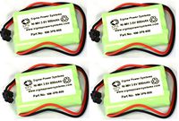 SPS Brand 3.6V 800 mAh Replacement Battery for Uniden BT-1005 CordlessPhone (4 Pack)