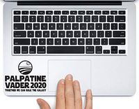 Palpatine Vader 2020 Death Star Star Wars Printed Trackpad Clear Vinyl Decal Sticker Compatible with Apple MacBook Pro Air 11" 12" 13" 15" All Years Laptop Keyboard (15" MacBook Pro Retina)