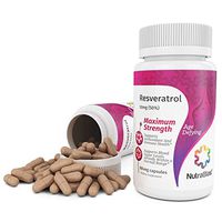 NutraBlast Resveratrol 50Mg Extract - Supports Anti-Aging, Cardiovascular System, Immune System, and Antioxidant - Made in USA (60 Capsules)