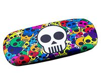 Skull Pattern Glasses Case Protective Holder Hard Leather Eyeglasses Case - 11