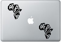 Africa Map Continent ArcDecals78600054 Set Of Two (2x) , Decal , Sticker , Laptop , Ipad , Car , Truck