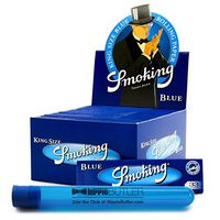 Smoking Blue King Size Rolling Papers (50 Packs/Box) with XL Hippie Butler KewlTube