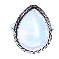Meolin Teardrop Ring Moonstone Pear rings Finger Jewelry,Zinc Alloy,Size5