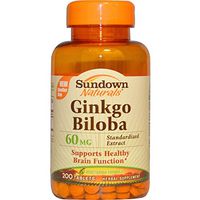 Sundown Ginkgo Biloba Plus Standardized Tablets, 200Ea