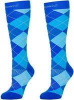 CompressionZ Compression Socks for Men & Women - 30 40 mmHg Graduated Medical Compression - Travel, Edema, Diabetics - Swelling in Feet & Legs - XL, Argyle Blue