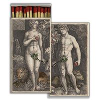 HomArt Large Decorative Adam & Eve Candle and Fireplace Wood Matches