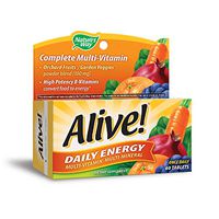 Nature's Way Alive!® High Potency Daily Energy Multi-Vitamin Multi-Mineral Once Daily, 60 Tablets