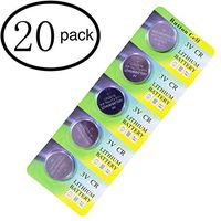 CR2016 Button Batteries 3 Volt Lithium Coin Cell Battery Great for LED Lights String Fairy Lights Christmas Lights Remote Watches Jewelry LED Key Fobs Calculators and More Replacement (20 Pack)