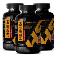 Athletic Performance Enhancer - L-ARGININE 500 - Arginine Nature - 3 Bottles 300 Capsules