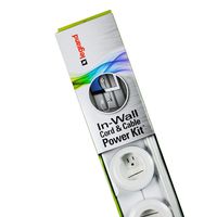 Legrand - Wiremold CMK70 Flat Screen TV Cord and Cable Power Kit, Recessed In-Wall Cable Management System with PowerConnect, White. (Renewed)