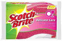 Scotch-Brite Delicate Care Scrub Sponge, 3-Sponges/Pk, 8-Packs (24 Sponges Total)