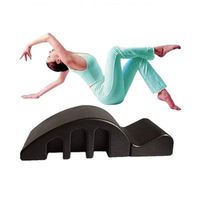 Pilates Yoga Wedge Yoga Wedge Reformer Back Pain Relief Balanced Body Arc Massage Bed Step Bucket Back Curve Health Alignment of The Spine Large Spine Yoga Equipment,Black