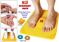 Acupressure Power Mat with Magnets n Pyramids for Pain Relief Useful for Heel Pain - Knee Pain - Leg Pain - Sciatica - Cramps - Migraine - Depression with Acupressure Health Care Products - Economy