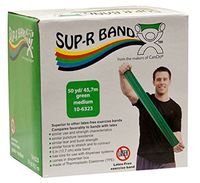 FEI 10-6323 Sup-R Latex Free Exercise Band Roll, Medium, 50 yd. Length, Green