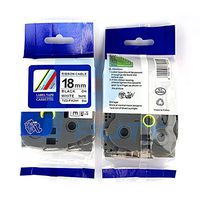 IDIK 1PK Black on White Flexible ID Cable and Wire Label Tape Compatible for Brother P-Touch TZe-FX241 TZ FX241 Tze FX241(18mm x 8m)