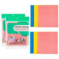 Startoys Victom Dishcloth Cellulose Sponge Cloths - Bulk 6 Pcs of Eco-Friendly No Odor Reusable Cleaning Cloths for Kitchen - Absorbent Dish Cloth Hand Towel