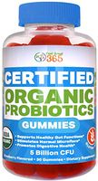 Feel Great 365 USDA Organic 5 Billion CFU Probiotic Pectin Gummies (15 Day) | Clinically Proven Probiotic B. Subtilis DE111 |Supports Gut, Regularity & Immune Health* | Strawberry Flavor