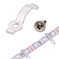 VIPMOON 100pcs Mounting Brackets Clips for 10mm Wide IP65 Waterproof 5050 LED Strip Light, Screws Included