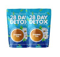 (2 Pack) Skinny Boost 28 Day Detox Evening Tea (28 Tea Bags Total) Detox and Cleanse Naturally. Reduce Your Bloating, Increase Energy. 100% Natural, Vegan, Gluten Free, NON GMO
