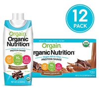 Orgain Organic Vegan Plant Based Nutritional Shake, Smooth Chocolate - Meal Replacement, 16g Protein, 21 Vitamins & Minerals, Dairy Free, Gluten Free, 11 Ounce, 12 Count (Packaging May Vary)