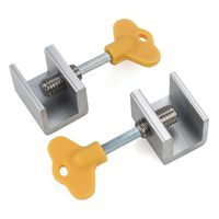 ❤Ywoow❤  4 Pcs Adjustable Sliding Window Locks Door Frame Security Locks with Key