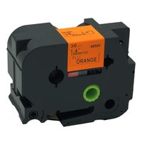 QPMY 1 Pack Compatible for Brother P-Touch Laminated TZe TZ B61 Label Tape Width 1.5" 36mm x Length 26.2' 8m (Black on Orange Fluorescent)