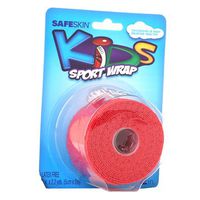 Safeskin Kids Sports Wrap Red 2 in x 2.2 yd Roll, Pack of 4