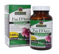 Nature's Answer PAU D'Arco Inner Bark | Supports Healthy Immune System | Helps Maintain Intestinal Flora | Alcohol-Free,Gluten-Free,Kosher Certified & No Preservatives (90 Count (Pack of 1))