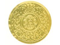 Pack Of 500, 1-1/2" Diameter Small Solid Gold Medallion Embossed Round Foil Seals Made In USA for weddings, Christmas & Valentine's Day gifts & cards