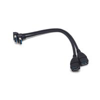 Tulead 90 Degree USB Male to Female Connectors USB 3.0 Down Joint Extension Adapter Cables 2PCS