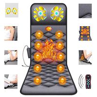 Full Body Vibrating Mat with Heat,Full-Body Fixed-Point Massage 9-Speed Shiatsu Pillow Massager Relieves Stress Or Tension from Shoulder, Back Pain