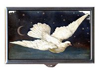 Dove Romantic Victorian Antique Color Scrap Decorative Pill Box