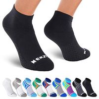 NEWZILL Low Cut Compression Socks - Unisex Running Socks With Embedded Frequency Technology For Heel, Ankle & Arch Support (Medium, Black)