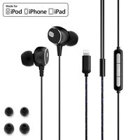 MFi Earphones Lightning Headphones with Mic and Volume Control in Ear iPhone Earbuds Noise Cancelling Stereo Headset Compatible for iPhone Xs Max, XR, XS, X, 8, 7, 6, iPad, iPod
