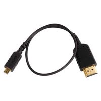 Came-TV 1 Foot Flexible and Ultra-Thin HDMI Type A-D Cable for Gimbal Use,Feild Monitor,DSLR Video Camera/Camcorder