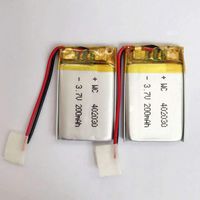 200mAh 3.7V 402030 Polymer Lithium Battery li-po Rechargeable Batteries Cell for MP3 MP4 Bluetooth Headset GPS